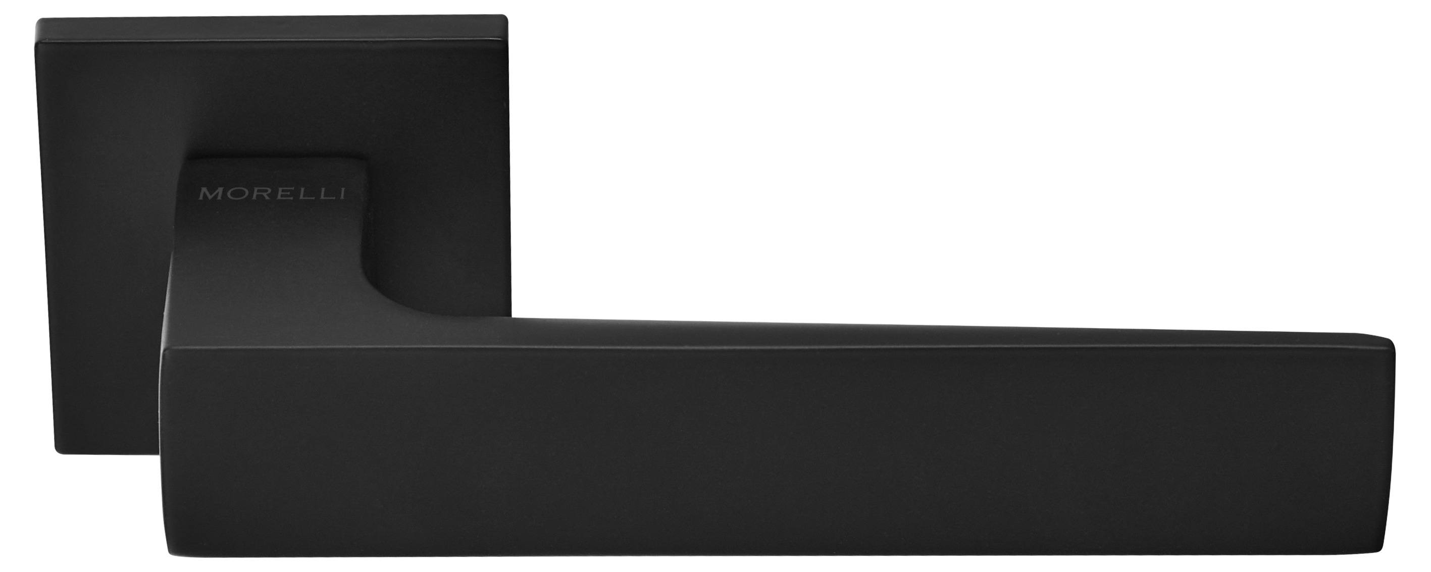 Комплект дверных ручек MH-54-S6 BL с заверткой MH-WC-S6 BL + замок M1895 BL, цвет черный фото купить в Челябинске