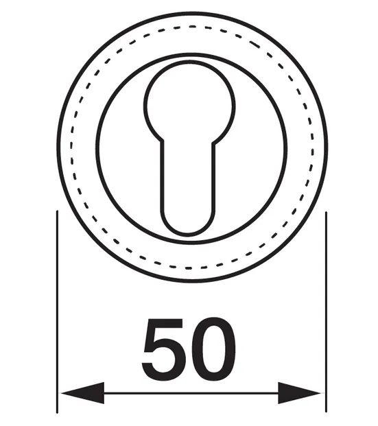 Накладка на замок LUX-KH-R4 OSA круглая под евроцилиндр, цвет матовое золото фото купить в Челябинске