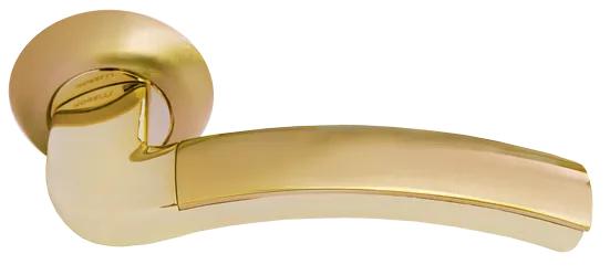 ПАЛАЦЦО, ручка дверная MH-02 SG/GP, цвет - мат.золото/золото фото купить Челябинск