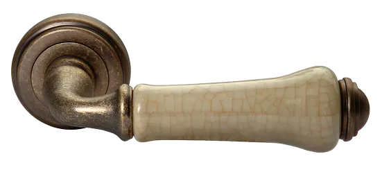 UMBERTO, ручка дверная MH-41-CLASSIC OMB/CH, цвет-старая мат.бронза/шампань фото купить Челябинск