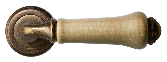 UMBERTO, ручка дверная MH-41-CLASSIC OMB/CH, цвет-старая мат.бронза/шампань фото купить в Челябинске