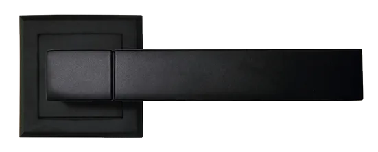 FUKOKU, ручка дверная на квадратной накладке MH-28 BL-S, цвет - черный фото купить в Челябинске