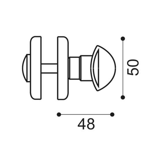 LUX-WC-R4-LU OBR, завертка сантехническая, цвет - кофе фото купить в Челябинске