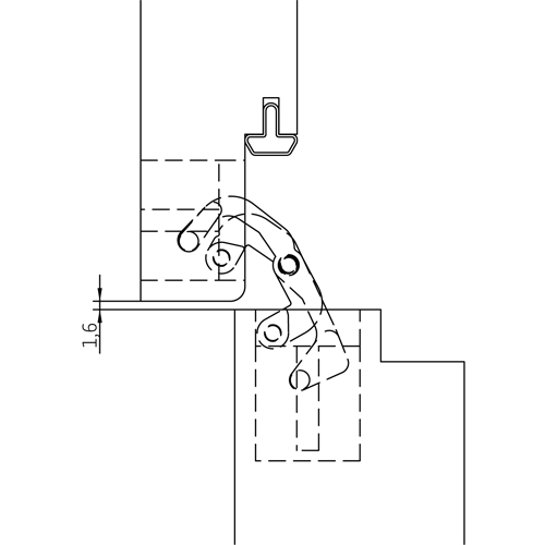 HH-19 B, скрытая петля, цвет - черный фотомореллиЧелябинск