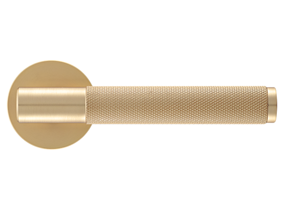 Ручка дверная "AZRIELI" на круглой розетке 6 мм, MH-57-R6T MSG, цвет - мат. сатинированное золото фото купить в Челябинске