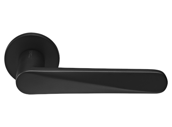 CAYAN - ручка дверная  на круглой розетке 6 мм, MH-58-R6 BL,  цвет - чёрный фото купить Челябинск