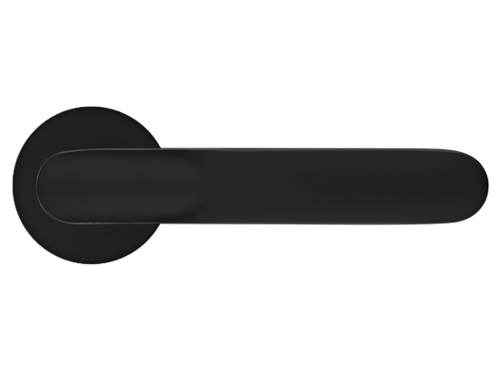 GARAK  ручка дверная на круглой розетке 6 мм, MH-59-R6 BL, цвет - чёрный фото купить в Челябинске